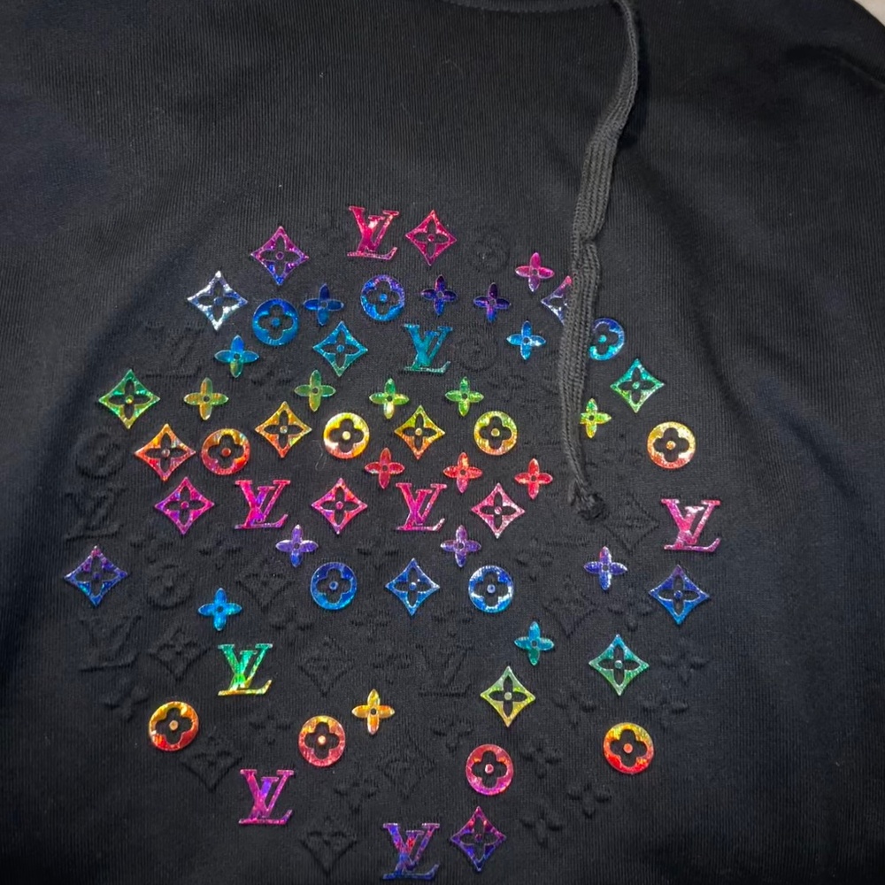 Unisex Louis Vuitton Japan Exclusive Rainbow Monogram Hoodie M